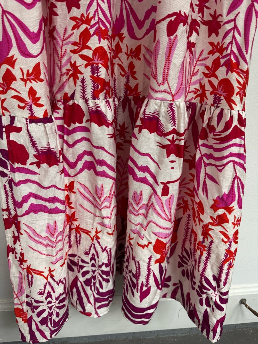 Women’s Pink & Red Floral Maxi Dress - Picture 4 of 6